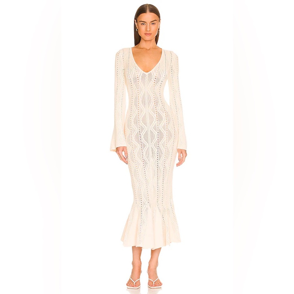 Rio Knit Dress in White Smoke
RONNY KOBO size XS